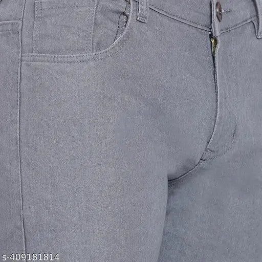 Cotton blend stretchable mid-rise jeans pack of 3 for men - Solid hue, slim fit, ideal for any occasion. Available in sizes 28, 30, 36, 38, 40 (in). Made in India