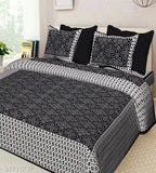 war trade pure cotton queen-sized bedsheet & pillow cover set, 4 pillow covers, 144 thread count, made in India