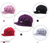 Assorted color, warm wool ski skull cap for women & girls - Indian-imported, anti-allergic, quality knit