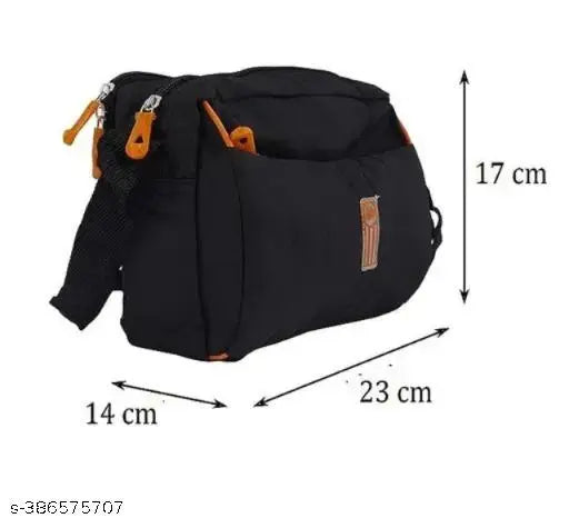 Trendy polyester party sling bags, free size (9in x 6in x 8in), durable & comfortable for girls & women combo pack