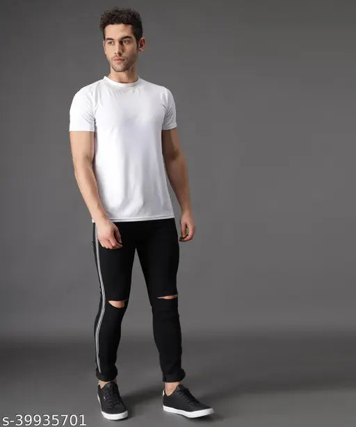 Black denim men's slim fit jeans, stretchable fabric from UNITED DENIM, size 30 (30-40-36)