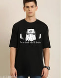 Featous cotton oversized printed T-shirt for men, vibrant front & back design. Three-quarter sleeves, quality Indian craftsmanship