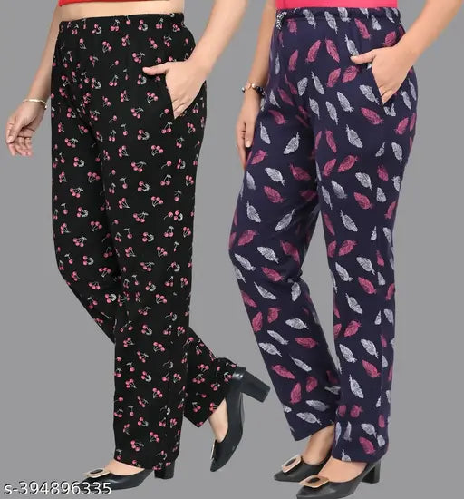 Maxi cotton women's 2-piece pyjama set for daily wear, perfect for sleep and relaxation, India origin