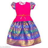 New Kids Chanderi Silk Lehenga-Choli Set, traditional leheriya stitch with woven design, perfect for special events