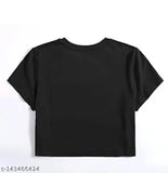 Organza women's short-sleeved t-shirt with printed net pattern, fashionable and pretty, made in India