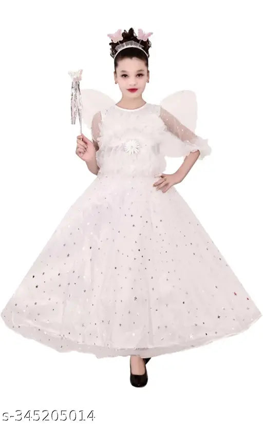 Embellished net frock in pastel colors for girls aged 2-8 years, originating from India