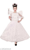 Embellished net frock in pastel colors for girls aged 2-8 years, originating from India