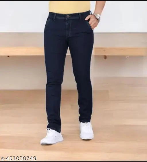 Nevy blue denim men's pent jeans - high-quality, vibrant indigo denim pants for men, size range 28-40 inches