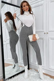 Lycra women's trendy dungaree with long sleeves, printed net design, size XL (India)