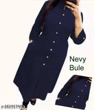 Rayon three-quarter sleeve solid pocket kurti for women, Parul fashion, India