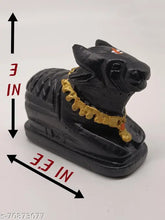 Handcrafted matt finish Shiva's Cow Statue by Ratneshwarji Arts - Indian Nandi Idol for temple puja and home decor
