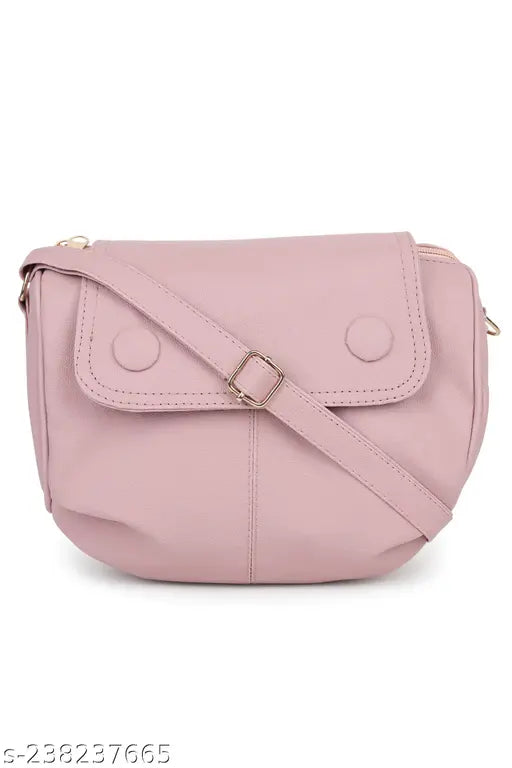 PU sling bag for women, solid net pattern, 2 compartments, free size (9in L x 4in W x 8in H), ideal accessory for outfits, country of origin: India