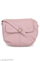 PU sling bag for women, solid net pattern, 2 compartments, free size (9in L x 4in W x 8in H), ideal accessory for outfits, country of origin: India