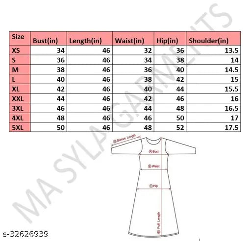 Printed rayon Anarkali with long sleeves, featuring a beautiful iful butifull gold print. Indian-made women's clothing available in sizes S to XXXL