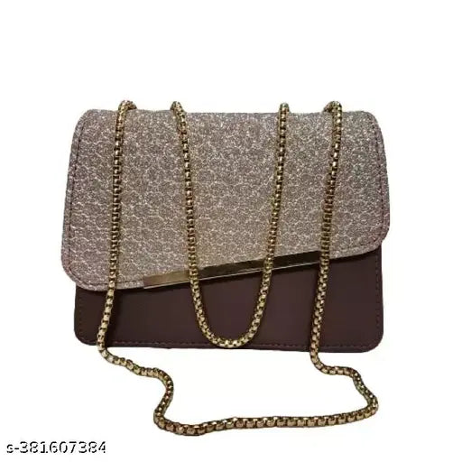 Embellished PU crossbody bag, free size, 2 compartments, party-ready accessory for women's stylish sling bags