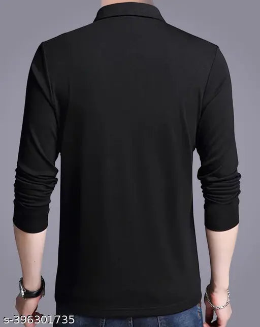 Cotton blend high neck t-shirt, full sleeves in regular fit - Eyebogler Summer collection
