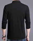 Cotton blend high neck t-shirt, full sleeves in regular fit - Eyebogler Summer collection