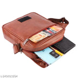 Faux leather sling bag, adjustable strap, QUINCY branded, solid net pattern, perfect for travel and office use