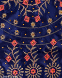 Embroidered cotton silk lehenga cholis set with sleeveless top and net dupatta, Indian traditional wear for 12-24 months