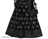 Embroidered net Lehenga Choli with Dupatta set, Indian wedding traditional outfit