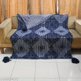Navy polyester throw blanket, 50 x 72 inches, lightweight & soft, perfect for spring/summer