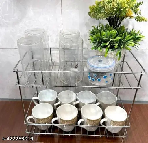 Stainless steel spice rack, pack of 1, 10cmx8cmx24cm for Indian kitchen