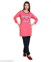 Printed hosiery night suit by VRINDA, ideal for lounge, nightwear, or comfortwear