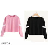 Striped, soft cotton blend crop top (XXS-XL), machine washable, casual wear, India origin