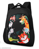 Black waterproof polyester school bag with pencil pouch, ideal for students of all ages