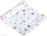 Organic multi star muslin swaddle set of 3 (Cotton, Ultra soft). Multipurpose baby essential for mild winter travel and at home