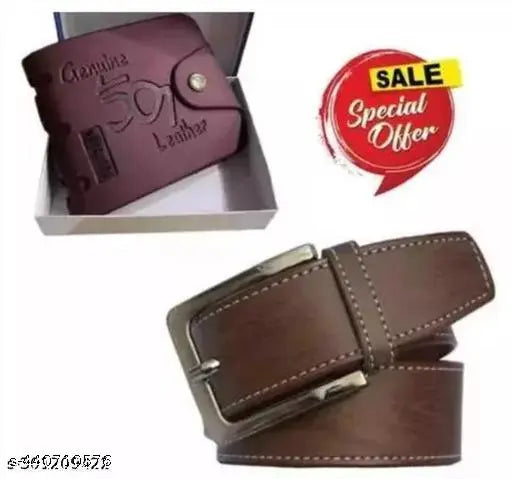 PU leather men's pocket wallet, free size (11cm x 10cm), two compartments
