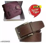 PU leather men's pocket wallet, free size (11cm x 10cm), two compartments