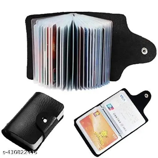 Stylish and unique PU leather wallet, 14 card slots & 2 cash slots, handmade with durable stitching. Solid net size: 10cm x 7cm, RFID theft protection