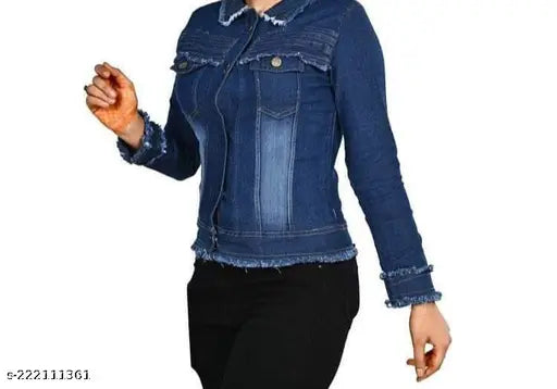 Tin pati ripped denim jacket, S-XL, denim proto plus, versatile fashion essential for day or night