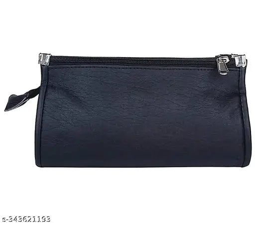 Black PU leather LSGF Styles Moneey Hand Clutch, featuring 3 compartments for girls and women accessories