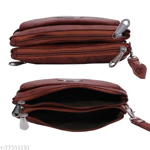 Genuine leather hand clutch bag, smartphone holder, size L 7 x H 4 inch, Bombay sheep leather - stylish and premium-looking accessory for ladies and girls