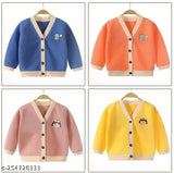 Cotton blend baby cardigan, solid color, long sleeves, hand wash only, vibrant colors, perfect for newborns (6-12 months or 1-2 years), made in China
