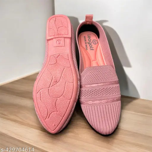Canvas Zara 2 RGold Classy Dailywear Bellies in solid pattern for women & girls, comfortable slip-on ballerinas from India