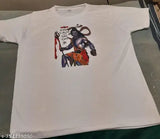 Classic striped polyester t-shirt, short sleeves, made in India