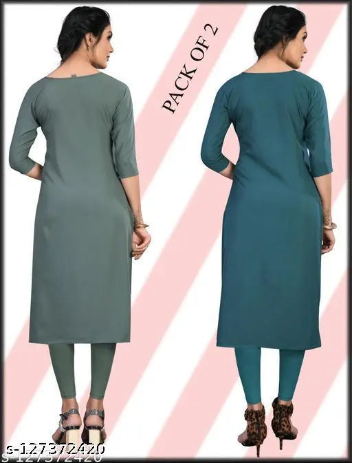 American crepe, printed straight kurta (S, M, L, XL, XXL sizes), casual & festive wear for women