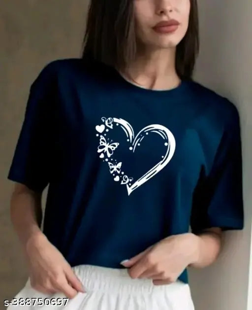 Cotton blend women's t-shirt, comfy and elegant. S, M, L, XL sizes available