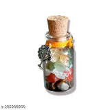 Shivalaya Gems crystal chips, Indian lucky charm bottle for prosperity and good luck