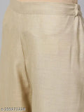 Pure cotton set with Chanderi dupatta, solid-colored Indian kurta, bottomwear & matching dupatta, pack of 3 sizes (XXS - XXL)