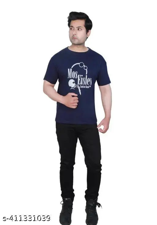 Unik Apparels men's casual polyester half-sleeve t-shirt, printed design in S size (38" chest, 10" length)