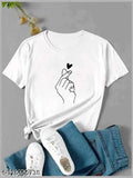 Fancy elegant women's short sleeve cotton blend t-shirts (Packup 1), trendy and appealing
