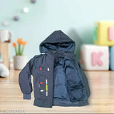 Redcloud kids jackets, polyester, long sleeves, solid print or printed net. Fun and stylish boys' jacket for casual or outdoor wear. Quality crafted, comfortable, and durable for colder days. Origin: India, sizes: 6-7 years, 7-8 years, 8-9 years, 9-10 years