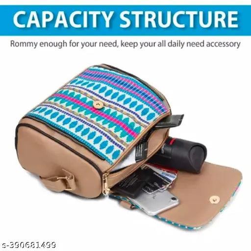 TrendY latest women's PU party bag, solid net sling style, free size (4in x 9in x 8in), India-made fashion accessory