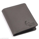 Gray RFID-blocking leather wallet for men by Crane Leathers - Sleek, genuine leather cardholder with 3 compartments