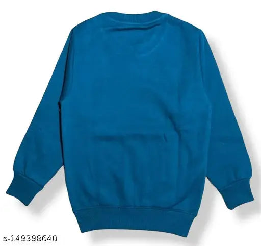 Boys denim polycotton sweatshirt & hoodie, printed with fun designs, natural comfort, long sleeves, kid's size pack of 1, made in India