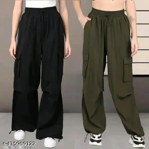 Black polyester MJ fashion combo pant for mehndi function, solid pattern